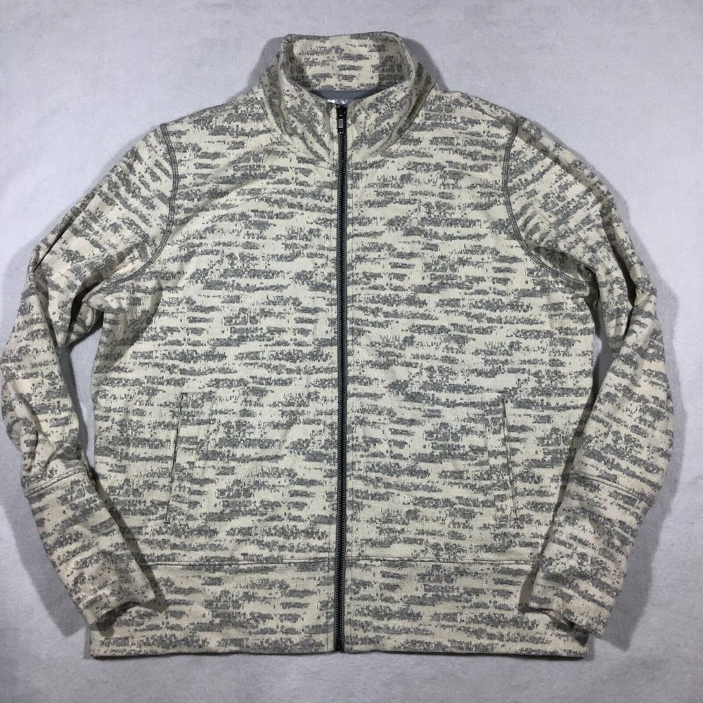 ZYIA Active Womens Large Full Zip Cotton Lightweight Jacket Casual Basic Print